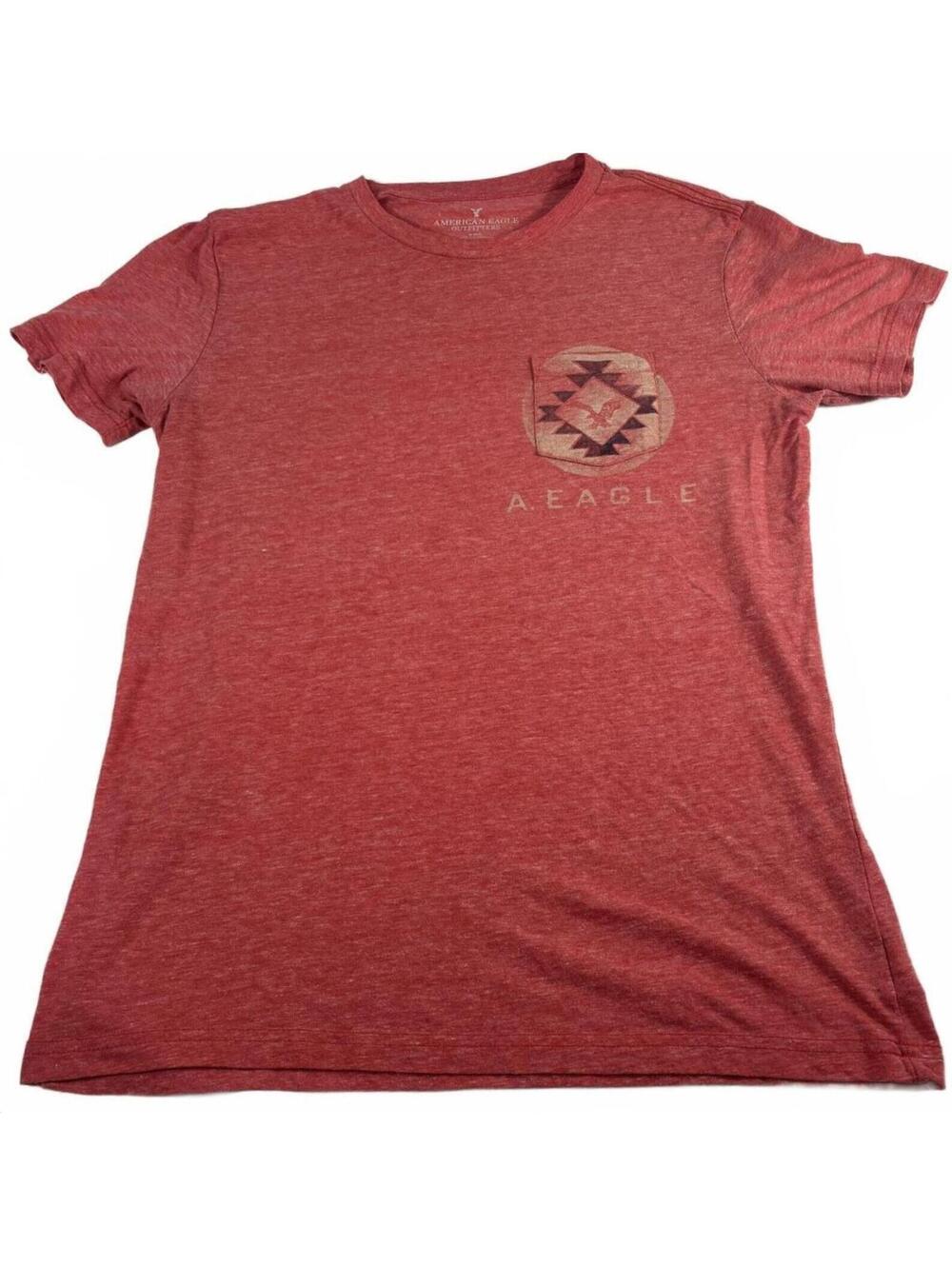 American Eagle AE Men's Orange Pocket Soft T-Shirt Size M